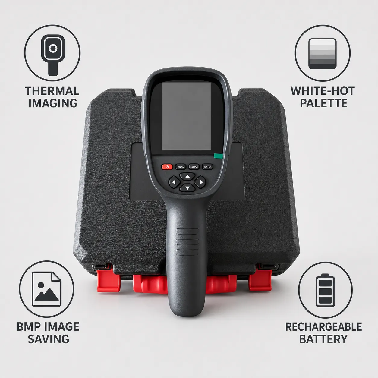 Thermal Imaging Camera controls and screen