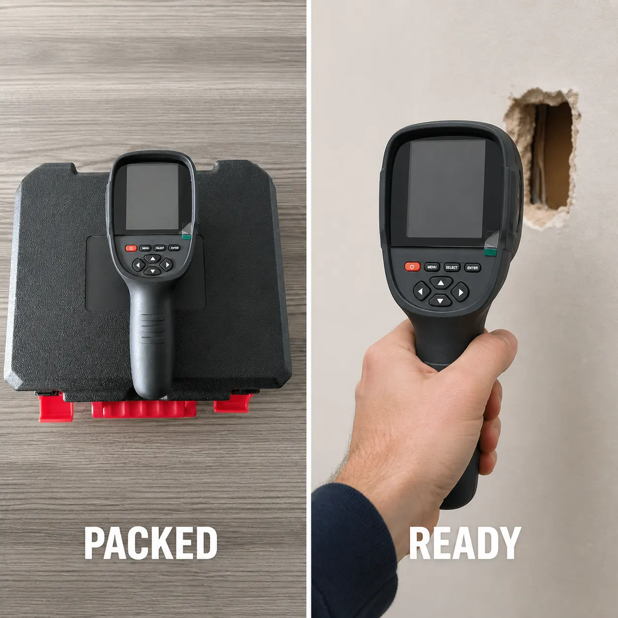 Thermal Imaging Camera setup and use views